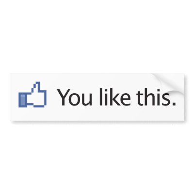 you like this Facebook tumbs up Bumper Sticker by photosoup