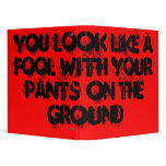 YOU LOOK LIKE A FOOL WITH YOUR PANTS ON THE GROUND binders