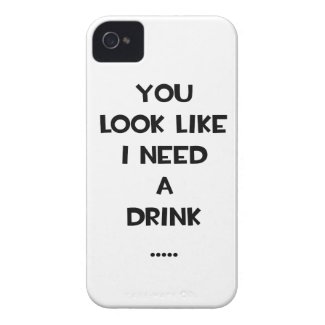 You look like i need a drink ... funny quote meme iPhone 4 Case-Mate cases