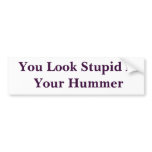 You Look Stupid In Your Hummer Bumper Sticker