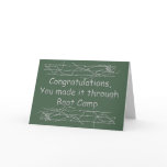 You made it through boot camp soldier greeting cards