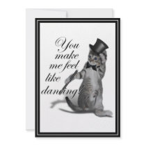 You make me feel like Dancing! Tap Dancing Cat Invites