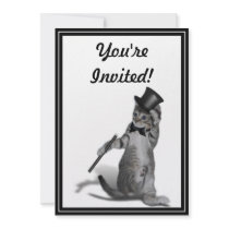 You make me feel like Dancing! Tap Dancing Cat Custom Invitations