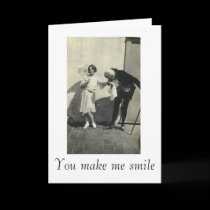 You make me smile valentines day card
