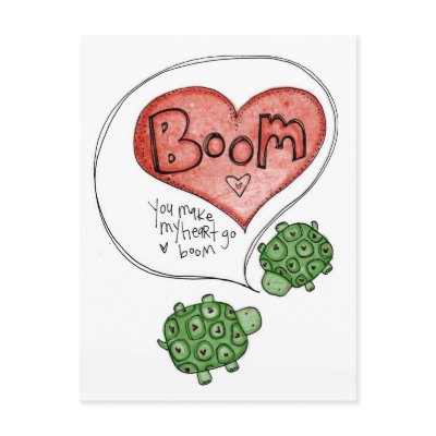 you make my heart post cards