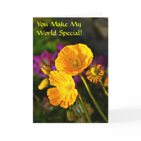 You Make My World Special-Friendship Day Card card