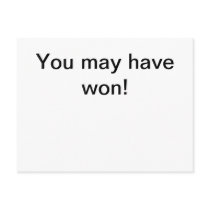 You may have won postcards