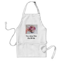 You May Kiss The Bride Apron by MostlyFlowersBridal You May Kiss The Bride Apron