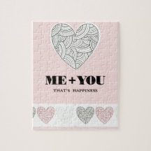 You + Me = Happiness Puzzle