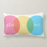 "You & Me" Neon Graphic Art pillows