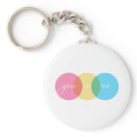"You & Me" Pastel Neon Graphic Art keychains