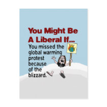 You Missed The Global Warming Protest postcards