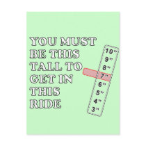 You Must Be This Tall Postcard
