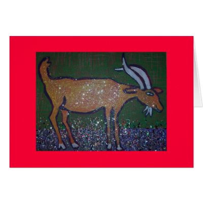 you old goat greeting card by artbynina