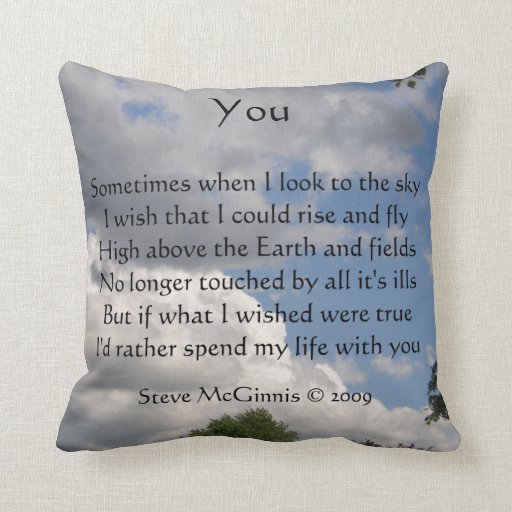 You Poem Throw Pillow Zazzle