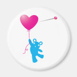 YOU PRICK teddy bear with Balloon Refrigerator Magnet
