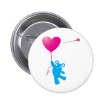 YOU PRICK teddy bear with Balloon Pinback Button