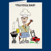 YOU ROCK HAPPY FATHER'S DAY CARD cards