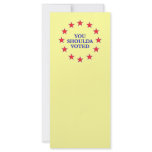 You Shoulda Voted rack cards