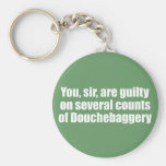 You, sir, are guilty of Douchebaggery keychains