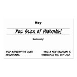 You Suck At Parking Business Card Templates