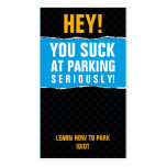 You suck at parking card business card template