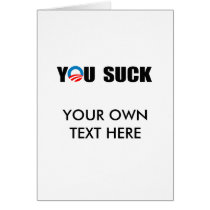 YOU SUCK GREETING CARD
