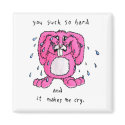 You Suck - Crying Bunny Fridge Magnet
