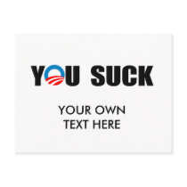 YOU SUCK POST CARD