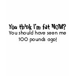 You think I'm fat NOW? You should have seen me 100 Shirts