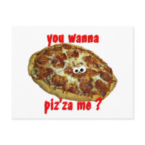 'you wanna piz'za me?' humorous parody Postcard by popiconz 'you wanna piz'za me?' humorous parody Postcard