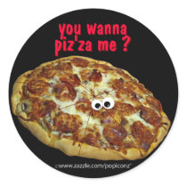 'you wanna piz'za me?' humorous parody Sticker by popiconz 'you wanna piz'za me?' humorous parody Sticker