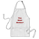 "You Want Samoa?" aprons