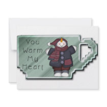 You warm my heart snowman invitations