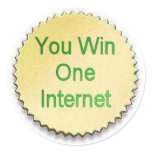 You Win One Internet Seal - Green You Win One Internet Seal - Green