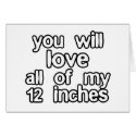 You'll love all of my 12 inches cards by CarbonClothing You'll love all of my 12 inches cards