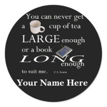 You'll never find a cup of tea Bookplates stickers