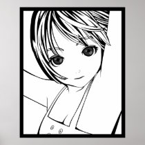 Young Anime Girl - LAMG Posters
