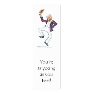 'Young as You Feel' Bookmark Business Card Templates