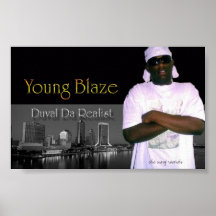young-blaze1, slic mouf records - Customized Poster