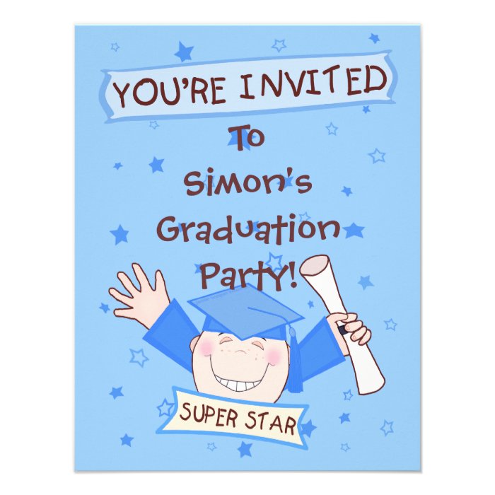 Boys Preschool / Kindergarten Graduation Party Personalized