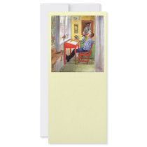 Young Boy Takes a Break from His Studies Custom Rack Card