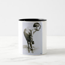 Young Boy with Spade Mug