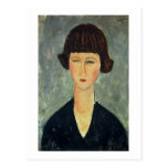 Young Brunette, 1917 (oil on canvas) Post Card