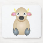 Young Buffalo Cartoon Mouse Pad