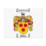 Young Coat of Arms / Young Family Crest Postcards