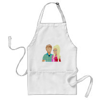 Young Couple in Love Aprons