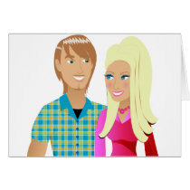 Young Couple in Love Greeting Cards