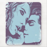 Young Couple In Love With Teardrop Stain Effect Mouse Pad