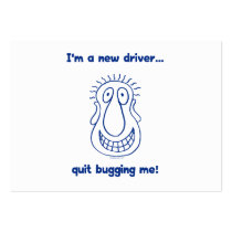 Young Driver Bug Off Business Card Template